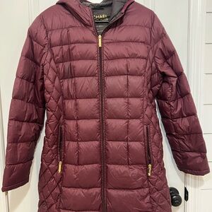 Michael Kors Women's Burgundy Puffer Jacket